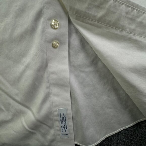 Brooks Brothers Long Sleeve White Button Up Shirt Men Cotton 16 33 Slim Fit - Picture 11 of 16